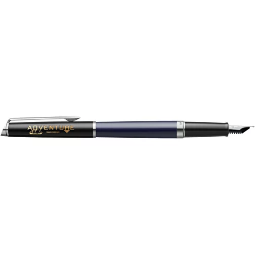 Waterman Hemisphere farveblokerende fyldepen med palladiumkant (blå refill), Billede 2