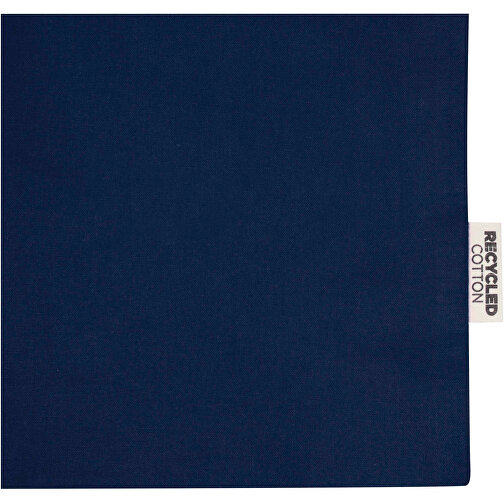 Madras 140 G/m² Baumwoll Tragetasche Mit Seitenfalten Aus GRS Recycelter Baumwolle , navy, GRS-zertifizierte, recycelte Baumwolle, 140 g/m2, 38,00cm x 41,00cm x 8,50cm (Länge x Höhe x Breite), Bild 6