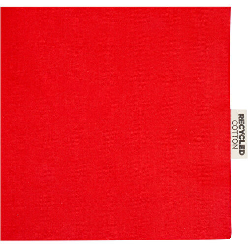 Madras 140 G/m² Baumwoll Tragetasche Mit Seitenfalten Aus GRS Recycelter Baumwolle , rot, GRS-zertifizierte, recycelte Baumwolle, 140 g/m2, 38,00cm x 41,00cm x 8,50cm (Länge x Höhe x Breite), Bild 6