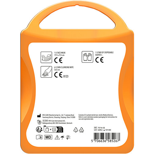 MyKit Schutzset , orange, NonWoben aus Polypropylen, PVC, 10,00cm x 13,50cm x 3,00cm (Länge x Höhe x Breite), Bild 2