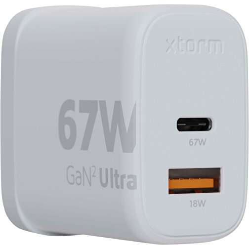 Xtorm XEC067 G GaN² Ultra 67 W vægoplader med UK-stik, Billede 6