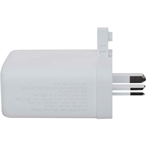 Xtorm XEC067G GaN² Ultra 67 W Wandladegerät Mit UK-Stecker , weiß, GRS certified recycled ABS, 7,80cm x 3,20cm x 3,60cm (Länge x Höhe x Breite), Bild 7