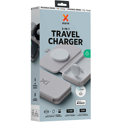 Xtorm XWF31 15 W Chargeur de voyage sans fil pliable 3 en 1, Image 3