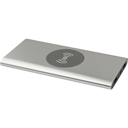 Juice 8000 MAh Typ-C Kabellose Powerbank Aus Recyceltem Aluminium , silber, Recycled Aluminium, 15,00cm x 1,20cm x 7,40cm (Länge x Höhe x Breite), Bild 1