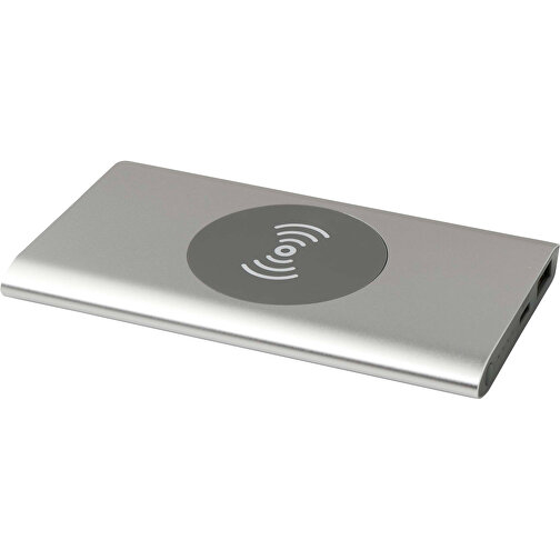 Juice 4000 MAh Typ-C Kabellose Powerbank Aus Recyceltem Aluminium , silber, Recycled Aluminium, 12,00cm x 1,00cm x 6,80cm (Länge x Höhe x Breite), Bild 1