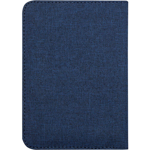 Ross GRS RPET RFID-Reisepasshalter , heather navy, 300D GRS zertifiziertes recyceltes Polyester, 10,00cm x 14,00cm x 1,00cm (Länge x Höhe x Breite), Bild 4