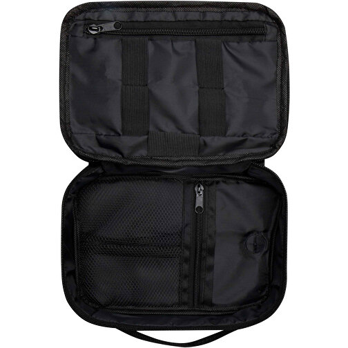 Ross GRS RPET Tech Tasche, 1 L , heather charcoal, 300D GRS zertifiziertes recyceltes Polyester, 21,00cm x 4,00cm x 14,50cm (Länge x Höhe x Breite), Bild 5