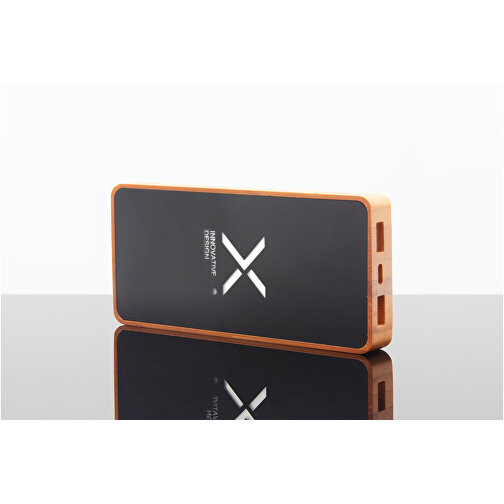 SCX.design P48 10 000 mAh magnetisk 15 W powerbank i tre med opplyst logo, Bilde 5