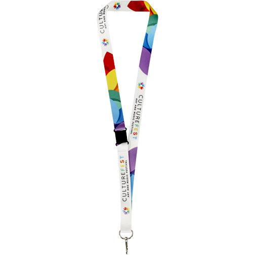 Lanyard Lois Sublimation RPET avec fermeture de sécurité, Image 1