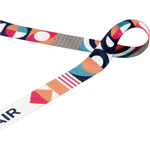 Leia Sublimation RPET-Lanyard Mit 2 Schlüsselanhängern , weiß, Polyester, Recycled PET, 90,00cm x 1,00cm (Länge x Breite), Bild 4