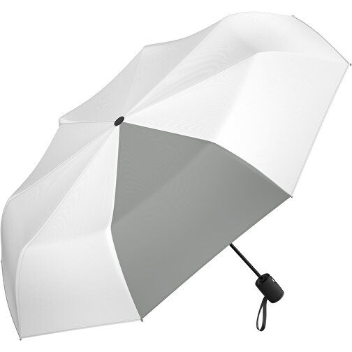 Regenschirm AOC Hamburg , weiß / grau, 100% Polyester Pongee, 30,00cm (Länge), Bild 1