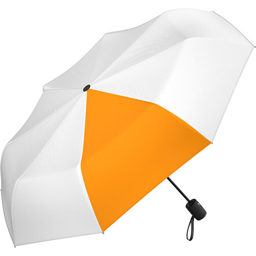 Regenschirm AOC Hamburg , weiß / kürbisorange, 100% Polyester Pongee, 30,00cm (Länge), Bild 1