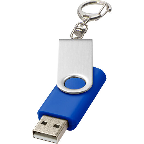 Rotate Mit Schlüsselanhänger USB-Stick , royalblau MB , 65 GB , Kunststoff, Aluminium MB , 5,80cm x 1,90cm x 1,00cm (Länge x Höhe x Breite), Bild 1