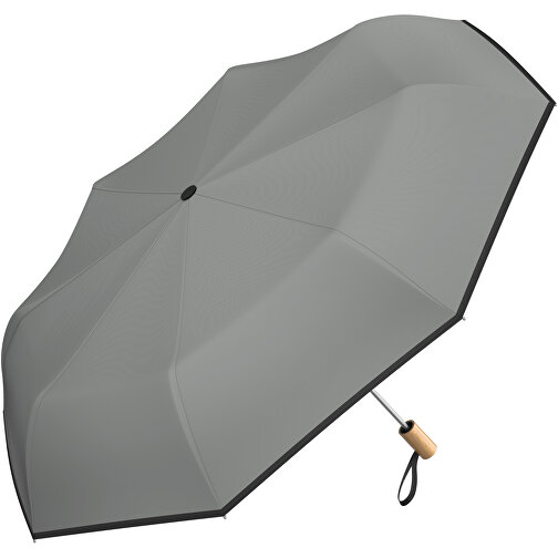 Regenschirm AO Berlin , schwarz / grau, 100% Polyester pongee, 31,00cm (Länge), Bild 1