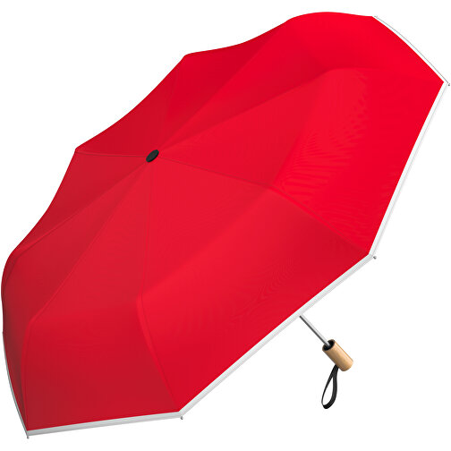 Regenschirm AO Berlin , weiß / ampelrot, 100% Polyester pongee, 31,00cm (Länge), Bild 1