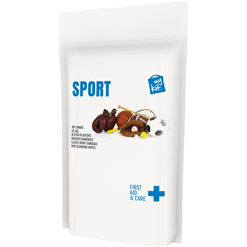 MyKit Sport In Papierhülle , weiß, Recyceltes Kraftpapier, 12,00cm x 20,90cm x 2,80cm (Länge x Höhe x Breite), Bild 1