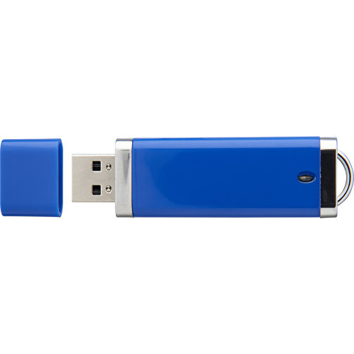 Flat USB-Stick , blau MB , 65 GB , Kunststoff MB , 7,40cm x 2,10cm x 0,70cm (Länge x Höhe x Breite), Bild 3