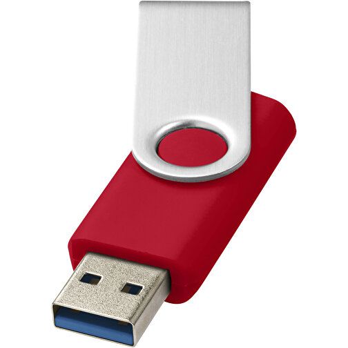 Rotate-basic USB-Stick 3.0 , mittelrot MB , 65 GB , Kunststoff, Aluminium MB , 5,80cm x 1,90cm x 1,00cm (Länge x Höhe x Breite), Bild 1