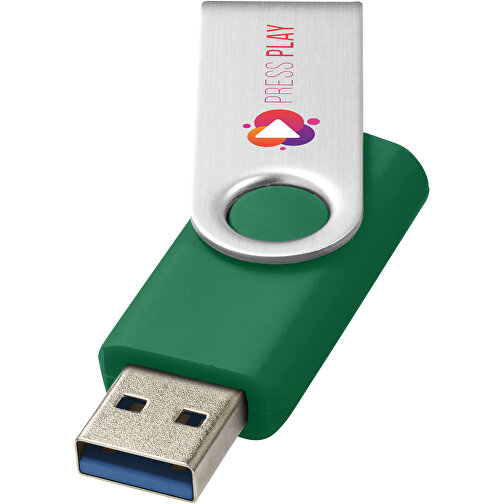 Rotate-basic USB-Stick 3.0 , grün MB , 128 GB , Kunststoff, Aluminium MB , 5,80cm x 1,90cm x 1,00cm (Länge x Höhe x Breite), Bild 2