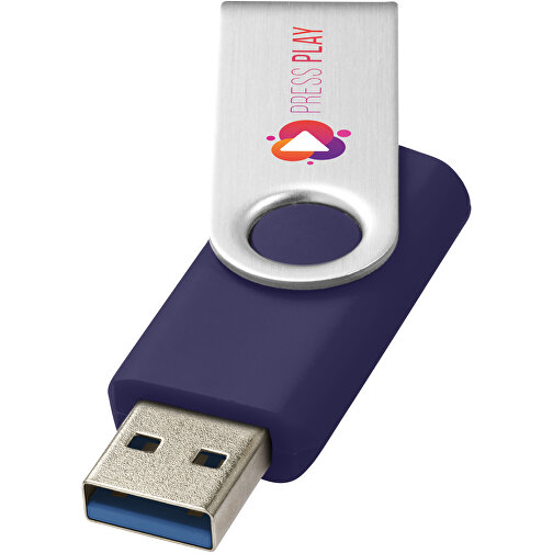 Rotate-basic USB-Stick 3.0 , blau MB , 128 GB , Kunststoff, Aluminium MB , 5,80cm x 1,90cm x 1,00cm (Länge x Höhe x Breite), Bild 2