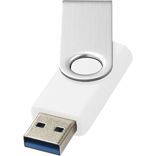 Rotate-basic USB-Stick 3.0 , weiß MB , 128 GB , Kunststoff, Aluminium MB , 5,80cm x 1,90cm x 1,00cm (Länge x Höhe x Breite), Bild 1