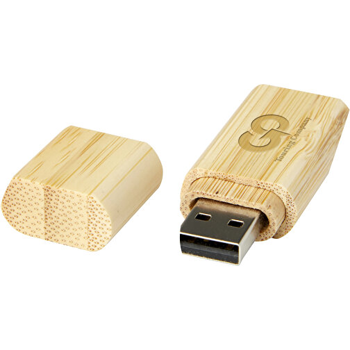 USB-Stick 2.0 Aus Bambus Mit Schlüsselanhänger , natural MB , 32 GB , Bambusholz, Aluminium MB , 5,80cm x 1,00cm x 2,00cm (Länge x Höhe x Breite), Bild 2