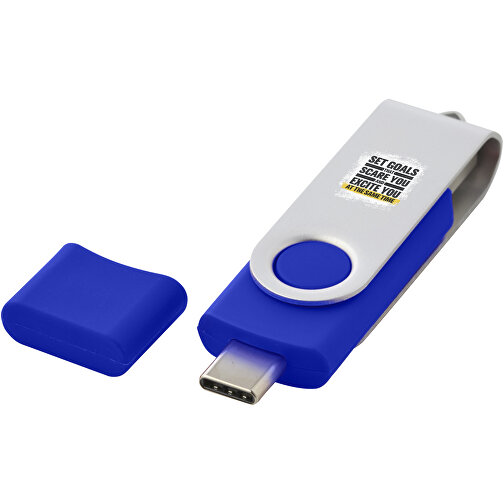 OTG Rotate USB Typ-C Stick , blau MB , 65 GB , Kunststoff, Aluminium MB , 7,00cm x 1,60cm x 1,00cm (Länge x Höhe x Breite), Bild 2