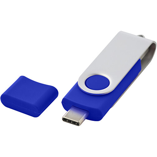 OTG Rotate USB Typ-C Stick , blau MB , 32 GB , Kunststoff, Aluminium MB , 7,00cm x 1,60cm x 1,00cm (Länge x Höhe x Breite), Bild 1