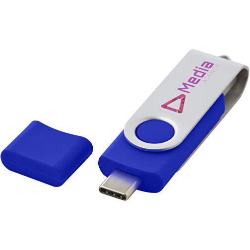 OTG Rotate USB Typ-C Stick , blau MB , 8 GB , Kunststoff, Aluminium MB , 7,00cm x 1,60cm x 1,00cm (Länge x Höhe x Breite), Bild 2