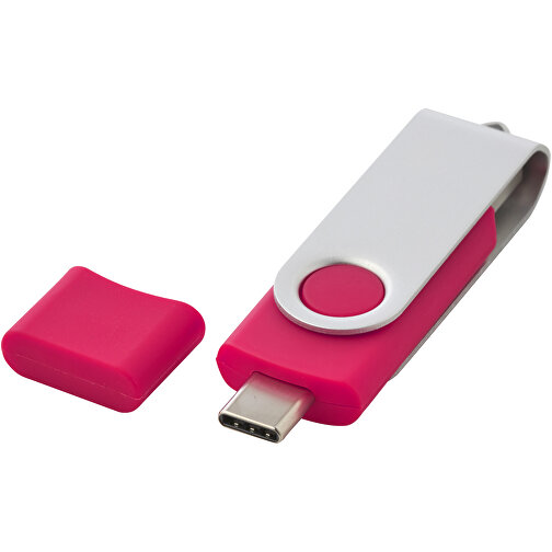 OTG Rotate USB Typ-C Stick , magenta MB , 4 GB , Kunststoff, Aluminium MB , 7,00cm x 1,60cm x 1,00cm (Länge x Höhe x Breite), Bild 1