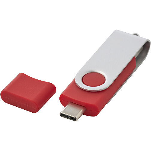 OTG Rotate USB Typ-C Stick , rot MB , 65 GB , Kunststoff, Aluminium MB , 7,00cm x 1,60cm x 1,00cm (Länge x Höhe x Breite), Bild 1