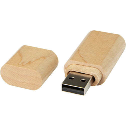 USB-Stick 3.0 Aus Holz Mit Schlüsselring , hellbraun MB , 65 GB , Holz, Aluminium MB , 5,80cm x 1,00cm x 2,00cm (Länge x Höhe x Breite), Bild 1