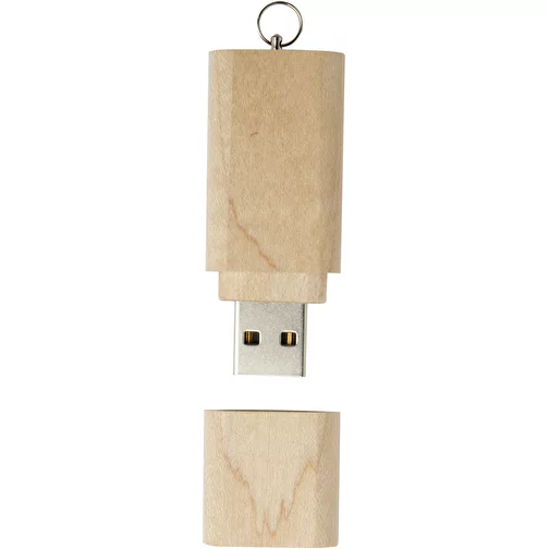 Drewniany pendrive wyposażony w interfejs USB 3.0 z brelokiem, Obraz 3