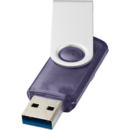 Rotate USB-Stick 3.0 Transparent , blau MB , 32 GB , Kunststoff, Aluminium MB , 5,80cm x 1,90cm x 1,00cm (Länge x Höhe x Breite), Bild 1