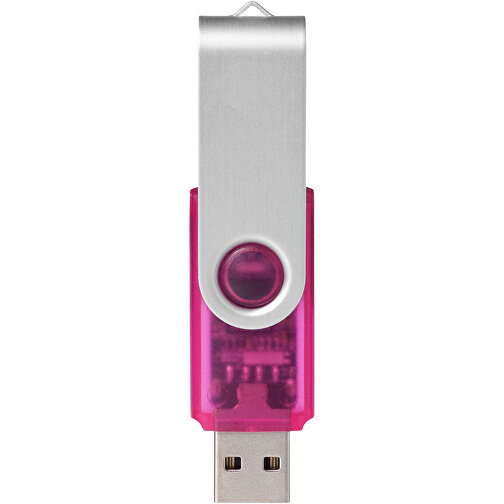 Rotate USB-Stick 3.0 Transparent , rosa MB , 16 GB , Kunststoff, Aluminium MB , 5,80cm x 1,90cm x 1,00cm (Länge x Höhe x Breite), Bild 3