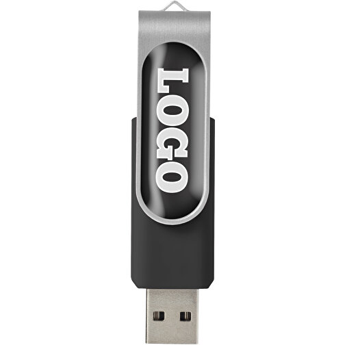 Rotate USB-Stick 3.0 Mit Doming , schwarz MB , 128 GB , Kunststoff, Aluminium MB , 5,80cm x 1,90cm x 1,00cm (Länge x Höhe x Breite), Bild 2