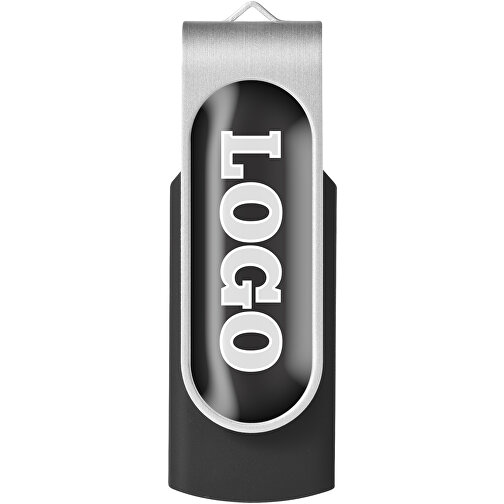 Rotate USB-Stick 3.0 Mit Doming , schwarz MB , 128 GB , Kunststoff, Aluminium MB , 5,80cm x 1,90cm x 1,00cm (Länge x Höhe x Breite), Bild 3