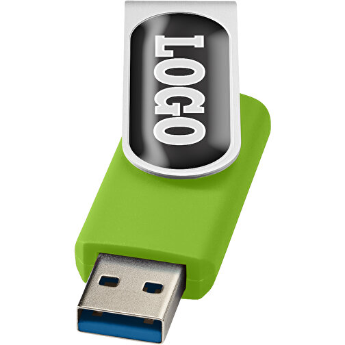 Rotate USB-Stick 3.0 Mit Doming , limone MB , 32 GB , Kunststoff, Aluminium MB , 5,80cm x 1,90cm x 1,00cm (Länge x Höhe x Breite), Bild 1