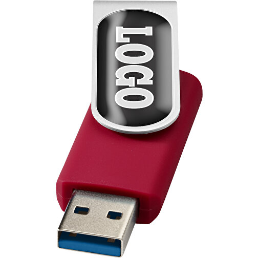 Rotate USB-Stick 3.0 Mit Doming , rot MB , 16 GB , Kunststoff, Aluminium MB , 5,80cm x 1,90cm x 1,00cm (Länge x Höhe x Breite), Bild 1