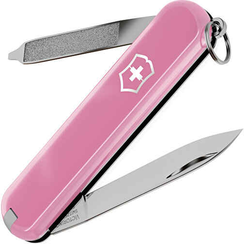 ESCORT - Victorinox Schweizer Messer , Victorinox, Cherry Blossom / Falling Snow, hochlegierter, rostfreier Stahl, 5,80cm x 0,80cm x 1,80cm (Länge x Höhe x Breite), Bild 1