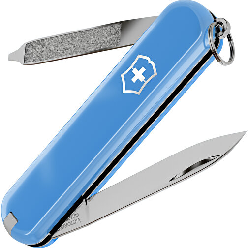 ESCORT - Victorinox Schweizer Messer , Victorinox, Summer Rain, hochlegierter, rostfreier Stahl, 5,80cm x 0,80cm x 1,80cm (Länge x Höhe x Breite), Bild 1