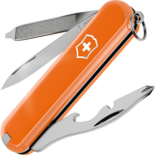 RALLY - Victorinox Schweizer Messer , Victorinox, Mango Tango, hochlegierter, rostfreier Stahl, 5,80cm x 0,90cm x 2,00cm (Länge x Höhe x Breite), Bild 1