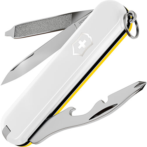 RALLY - Victorinox Schweizer Messer , Victorinox, Falling Snow / Sunny Side, hochlegierter, rostfreier Stahl, 5,80cm x 0,90cm x 2,00cm (Länge x Höhe x Breite), Bild 1