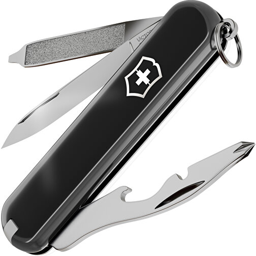 RALLY - Victorinox Schweizer Messer , Victorinox, Dark Illusion / Falling Snow, hochlegierter, rostfreier Stahl, 5,80cm x 0,90cm x 2,00cm (Länge x Höhe x Breite), Bild 1