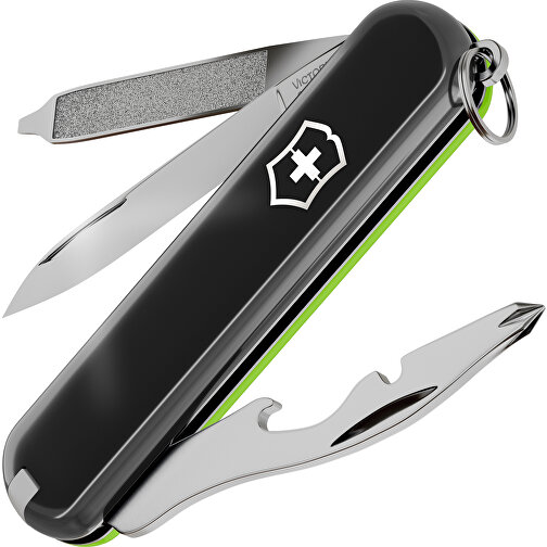 RALLY - Victorinox Schweizer Messer , Victorinox, Dark Illusion / Smashed Avocado, hochlegierter, rostfreier Stahl, 5,80cm x 0,90cm x 2,00cm (Länge x Höhe x Breite), Bild 1