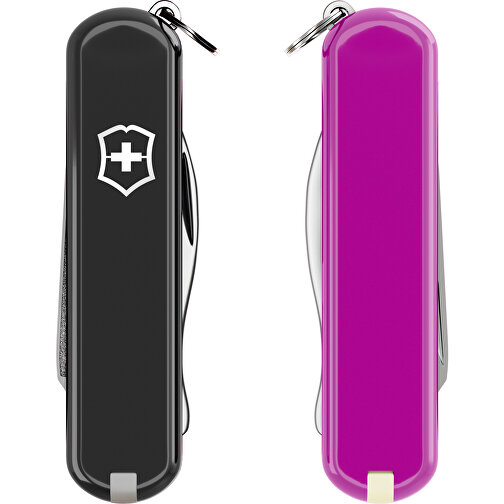 RALLY - Victorinox Schweizer Messer , Victorinox, Dark Illusion / Tasty Grape, hochlegierter, rostfreier Stahl, 5,80cm x 0,90cm x 2,00cm (Länge x Höhe x Breite), Bild 5