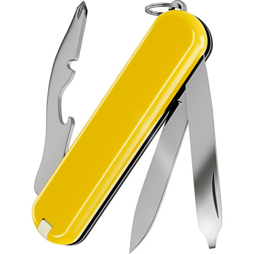 RALLY - Victorinox Schweizer Messer , Victorinox, Dark Illusion / Sunny Side, hochlegierter, rostfreier Stahl, 5,80cm x 0,90cm x 2,00cm (Länge x Höhe x Breite), Bild 2