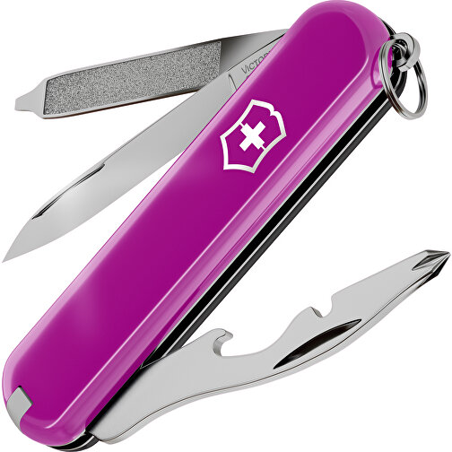 RALLY - Victorinox Schweizer Messer , Victorinox, Tasty Grape / Dark Illusion, hochlegierter, rostfreier Stahl, 5,80cm x 0,90cm x 2,00cm (Länge x Höhe x Breite), Bild 1