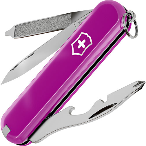 RALLY - Victorinox Schweizer Messer , Victorinox, Tasty Grape, hochlegierter, rostfreier Stahl, 5,80cm x 0,90cm x 2,00cm (Länge x Höhe x Breite), Bild 1