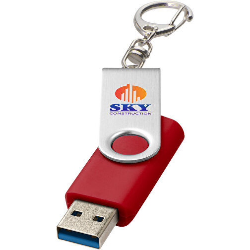 Roterende USB-stick 3.0 med nøglering, Billede 2